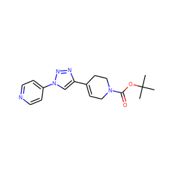 CC(C)(C)OC(=O)N1CC=C(c2cn(-c3ccncc3)nn2)CC1 ZINC000040848055