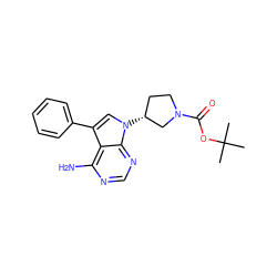 CC(C)(C)OC(=O)N1CC[C@@H](n2cc(-c3ccccc3)c3c(N)ncnc32)C1 ZINC000027981732