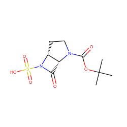 CC(C)(C)OC(=O)N1CC[C@@H]2[C@H]1C(=O)N2S(=O)(=O)O ZINC000013781309