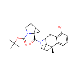 CC(C)(C)OC(=O)N1CC[C@@H]2C[C@@]21C(=O)N1CC[C@@]2(C)c3cccc(O)c3C[C@@H]1C2(C)C ZINC000197895565