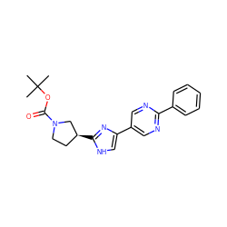 CC(C)(C)OC(=O)N1CC[C@H](c2nc(-c3cnc(-c4ccccc4)nc3)c[nH]2)C1 ZINC000145206307