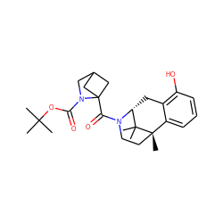 CC(C)(C)OC(=O)N1CC2CC1(C(=O)N1CC[C@@]3(C)c4cccc(O)c4C[C@@H]1C3(C)C)C2 ZINC000201104588