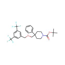 CC(C)(C)OC(=O)N1CCC(COCc2cc(C(F)(F)F)cc(C(F)(F)F)c2)(c2ccccc2)CC1 ZINC000038662701