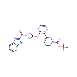 CC(C)(C)OC(=O)N1CCC=C(c2nccnc2OC2CN(C(=O)c3nc4ccccc4[nH]3)C2)C1 ZINC000096168852