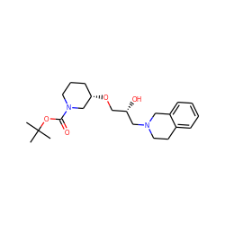 CC(C)(C)OC(=O)N1CCC[C@H](OC[C@H](O)CN2CCc3ccccc3C2)C1 ZINC000219751559