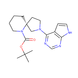 CC(C)(C)OC(=O)N1CCCC[C@@]12CCN(c1ncnc3[nH]ccc13)C2 ZINC000169699022