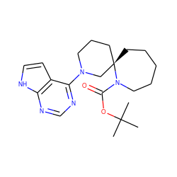 CC(C)(C)OC(=O)N1CCCCC[C@@]12CCCN(c1ncnc3[nH]ccc13)C2 ZINC000143882020