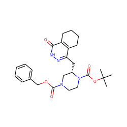 CC(C)(C)OC(=O)N1CCN(C(=O)OCc2ccccc2)C[C@@H]1Cc1n[nH]c(=O)c2c1CCCC2 ZINC000167720494