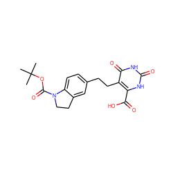 CC(C)(C)OC(=O)N1CCc2cc(CCc3c(C(=O)O)[nH]c(=O)[nH]c3=O)ccc21 ZINC000098209568