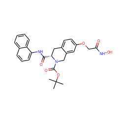 CC(C)(C)OC(=O)N1Cc2cc(OCC(=O)NO)ccc2C[C@H]1C(=O)Nc1cccc2ccccc12 ZINC000045356504