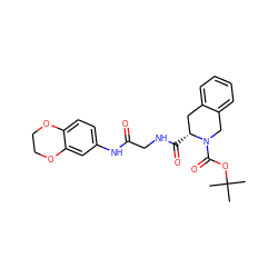 CC(C)(C)OC(=O)N1Cc2ccccc2C[C@H]1C(=O)NCC(=O)Nc1ccc2c(c1)OCCO2 ZINC000009487378