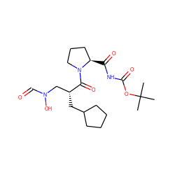 CC(C)(C)OC(=O)NC(=O)[C@@H]1CCCN1C(=O)[C@H](CC1CCCC1)CN(O)C=O ZINC000034874249