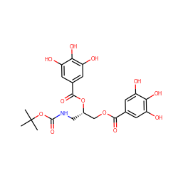 CC(C)(C)OC(=O)NC[C@@H](COC(=O)c1cc(O)c(O)c(O)c1)OC(=O)c1cc(O)c(O)c(O)c1 ZINC000202703026