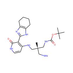 CC(C)(C)OC(=O)NC[C@](C)(CN)CNc1cc[nH]c(=O)c1-c1nc2c([nH]1)CCCC2 ZINC000653729614