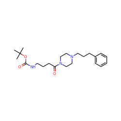 CC(C)(C)OC(=O)NCCCC(=O)N1CCN(CCCc2ccccc2)CC1 ZINC000013782179