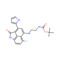 CC(C)(C)OC(=O)NCCNc1cc(-c2ccc[nH]2)c2c3c(ccc(F)c13)NC2=O ZINC000013535977