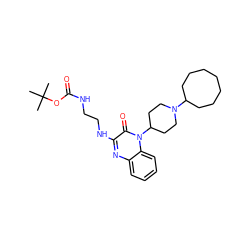 CC(C)(C)OC(=O)NCCNc1nc2ccccc2n(C2CCN(C3CCCCCCC3)CC2)c1=O ZINC000114710438