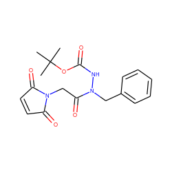 CC(C)(C)OC(=O)NN(Cc1ccccc1)C(=O)CN1C(=O)C=CC1=O ZINC000169325683