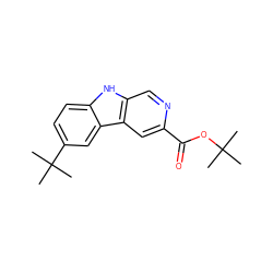 CC(C)(C)OC(=O)c1cc2c(cn1)[nH]c1ccc(C(C)(C)C)cc12 ZINC000064528216