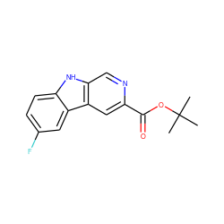 CC(C)(C)OC(=O)c1cc2c(cn1)[nH]c1ccc(F)cc12 ZINC000064528217