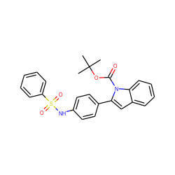 CC(C)(C)OC(=O)n1c(-c2ccc(NS(=O)(=O)c3ccccc3)cc2)cc2ccccc21 ZINC000028822974