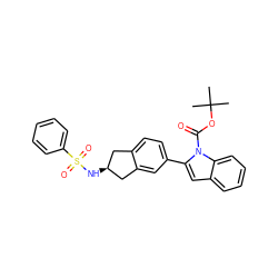 CC(C)(C)OC(=O)n1c(-c2ccc3c(c2)C[C@@H](NS(=O)(=O)c2ccccc2)C3)cc2ccccc21 ZINC000028822967