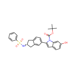 CC(C)(C)OC(=O)n1c(-c2ccc3c(c2)C[C@H](NS(=O)(=O)c2ccccc2)C3)cc2ccc(O)cc21 ZINC000028949472