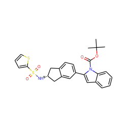 CC(C)(C)OC(=O)n1c(-c2ccc3c(c2)C[C@H](NS(=O)(=O)c2cccs2)C3)cc2ccccc21 ZINC000028949631