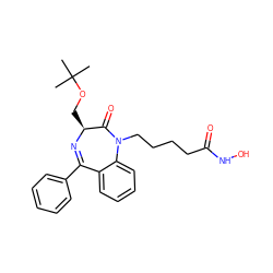 CC(C)(C)OC[C@@H]1N=C(c2ccccc2)c2ccccc2N(CCCCC(=O)NO)C1=O ZINC001772590605