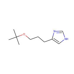 CC(C)(C)OCCCc1c[nH]cn1 ZINC000013560961