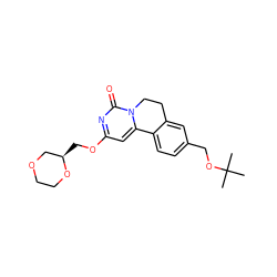 CC(C)(C)OCc1ccc2c(c1)CCn1c-2cc(OC[C@@H]2COCCO2)nc1=O ZINC000142880716