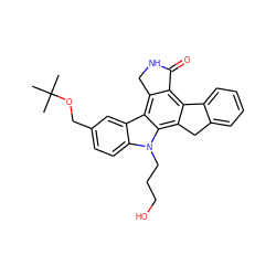 CC(C)(C)OCc1ccc2c(c1)c1c3c(c4c(c1n2CCCO)Cc1ccccc1-4)C(=O)NC3 ZINC000013530103