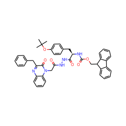 CC(C)(C)Oc1ccc(C[C@@H](NC(=O)OCC2c3ccccc3-c3ccccc32)C(=O)NNC(=O)Cn2c(=O)c(Cc3ccccc3)nc3ccccc32)cc1 ZINC000299863969