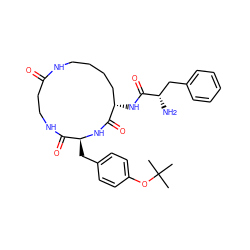 CC(C)(C)Oc1ccc(C[C@@H]2NC(=O)[C@@H](NC(=O)[C@@H](N)Cc3ccccc3)CCCCNC(=O)CCNC2=O)cc1 ZINC000027738411