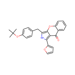 CC(C)(C)Oc1ccc(Cc2[nH]c(-c3ccco3)c3c(=O)c4ccccc4oc23)cc1 ZINC000204969484