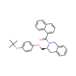 CC(C)(C)Oc1ccc(OC[C@@H]2Cc3ccccc3CN2C(=O)c2cccc3ccccc23)cc1 ZINC000084668613