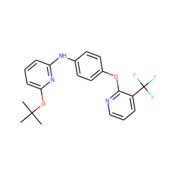 CC(C)(C)Oc1cccc(Nc2ccc(Oc3ncccc3C(F)(F)F)cc2)n1 ZINC000139277878