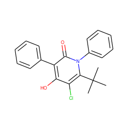 CC(C)(C)c1c(Cl)c(O)c(-c2ccccc2)c(=O)n1-c1ccccc1 ZINC000005408102