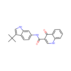 CC(C)(C)c1c[nH]c2cc(NC(=O)c3c[nH]c4ccccc4c3=O)ccc12 ZINC000113737111