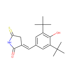 CC(C)(C)c1cc(/C=C2\CC(=S)NC2=O)cc(C(C)(C)C)c1O ZINC000013734158