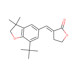 CC(C)(C)c1cc(/C=C2\CCOC2=O)cc2c1OCC2(C)C ZINC000000022166