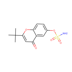 CC(C)(C)c1cc(=O)c2cc(OS(N)(=O)=O)ccc2o1 ZINC000001547121