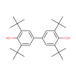 CC(C)(C)c1cc(-c2cc(C(C)(C)C)c(O)c(C(C)(C)C)c2)cc(C(C)(C)C)c1O ZINC000001653049