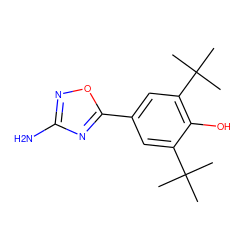 CC(C)(C)c1cc(-c2nc(N)no2)cc(C(C)(C)C)c1O ZINC000013727673