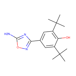 CC(C)(C)c1cc(-c2noc(N)n2)cc(C(C)(C)C)c1O ZINC000013727671