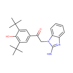 CC(C)(C)c1cc(C(=O)Cn2c(N)nc3ccccc32)cc(C(C)(C)C)c1O ZINC000026726305