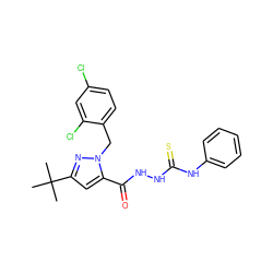 CC(C)(C)c1cc(C(=O)NNC(=S)Nc2ccccc2)n(Cc2ccc(Cl)cc2Cl)n1 ZINC000001035926