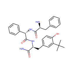 CC(C)(C)c1cc(C[C@H](NC(=O)[C@@H](NC(=O)[C@@H](N)Cc2ccccc2)c2ccccc2)C(N)=O)ccc1O ZINC000055735371