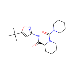 CC(C)(C)c1cc(NC(=O)[C@@H]2CCCCN2C(=O)N2CCCCC2)no1 ZINC000205502594