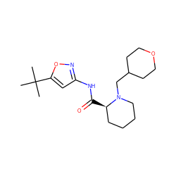 CC(C)(C)c1cc(NC(=O)[C@@H]2CCCCN2CC2CCOCC2)no1 ZINC000200017549